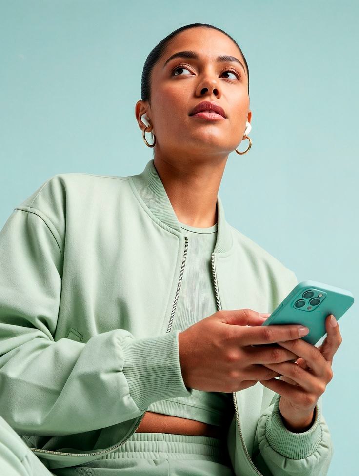 Mulher olhando o celular
